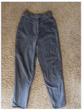 Western Studded Levis Jeans Juniors 11 Grey Studded Made in USA High Waist Taper